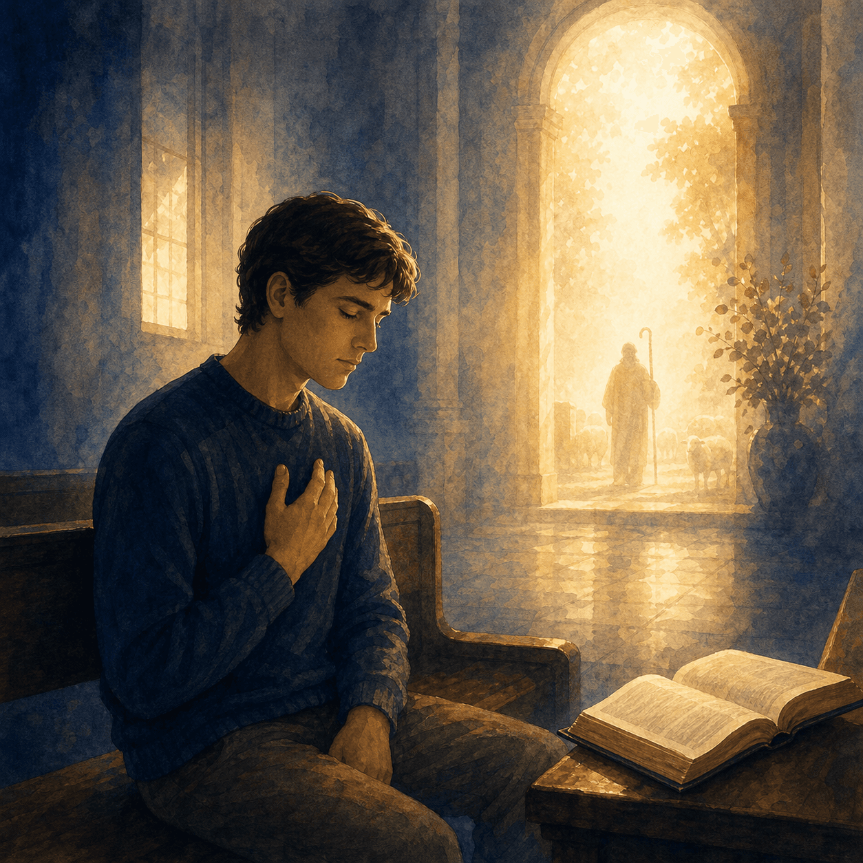 Illustration : écouter la voix de Dieu