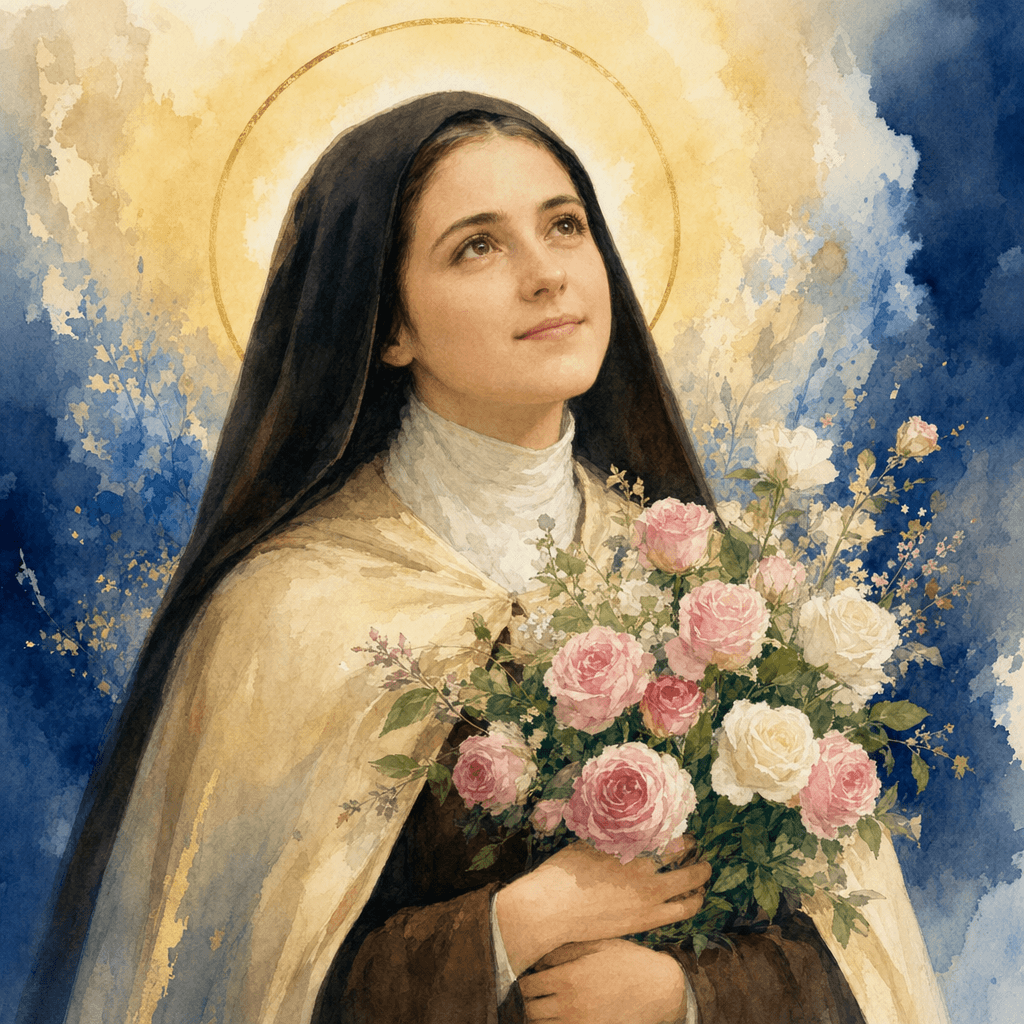 Illustration inspirée de sainte Thérèse de Lisieux